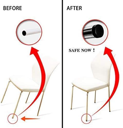 MELIFE 1 1/4 Inch Round Plastic Plug, Non-slip Chair Caps Tubing End Cap, Durable Chairs Glide.(1.25", 12 Pack)