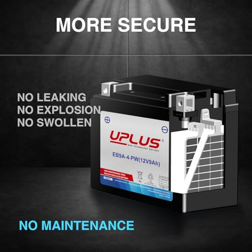 Image of YB9A-A ATV Battery, 12N9-4B-1 UPLUS AGM Motorcycle Snowmobile Batteries EB9A-4-PW 12 Volt 9 AH, Rechargeable Maintenance Free SLA