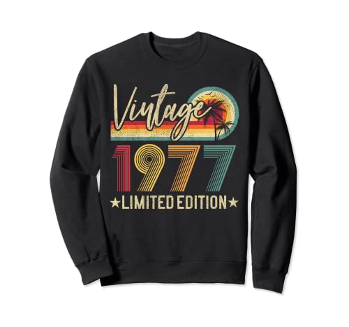 Vintage 1977 Retro 45th Birthday Gift Limited Edition Retro Sweatshirt