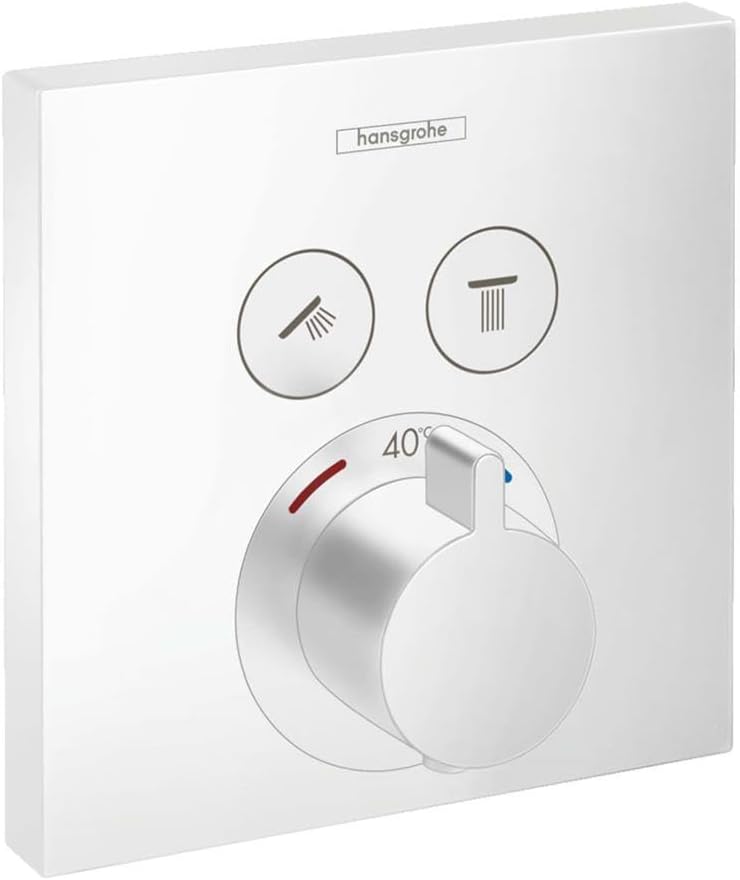 Hansgrohe 15763340 ShowerSelect Flush-Mounted Consumers Brushed Black Chrome Thermostat, 2 Functions