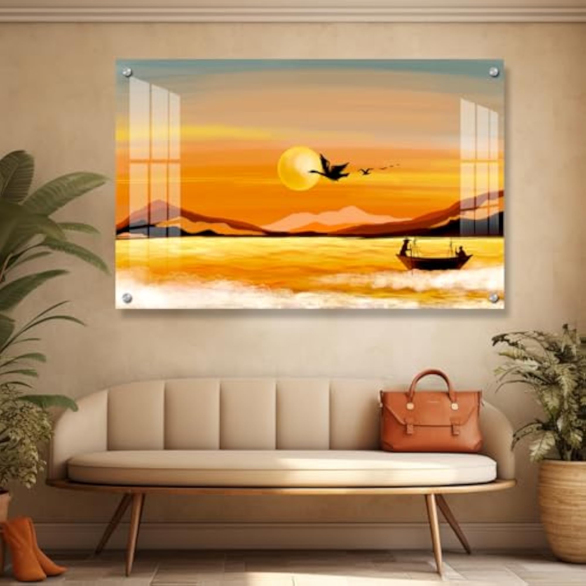 Sunset Acrylic Wall Painting for Living Room