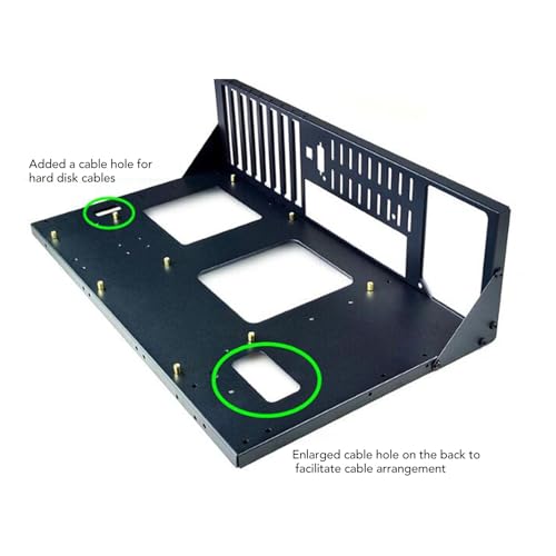 Gabinete Abierto Diyeeni DIY para Placas Base Micro-ATX e ITX, Rack de Chasis para Rig de Minería con Estructura Resistente y Gestión de Cables miniatura 3