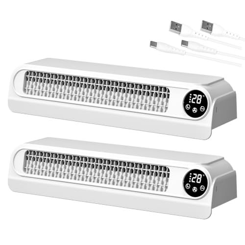 Heizkörper Ventilator, Heizungsventilator Lüfter, Auto Manuell (2 Set)