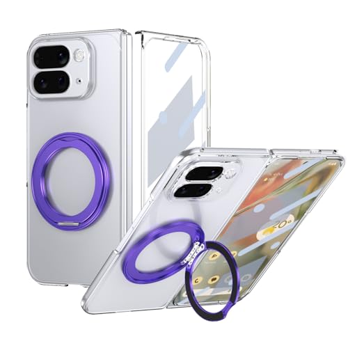 Coque Google Pixel 10 Pro Fold ultra-fine : écrin transparent violet de haute précision