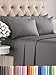 Queen Size Sheet Set - 6 Piece Set - Hotel Luxury Bed Sheets - Extra Soft - Deep Pockets - Easy Fit - Breathable & Cooling Sheets - Wrinkle Free - Dark Gray - Grey Bed Sheets - Queens Sheets - 6 PC