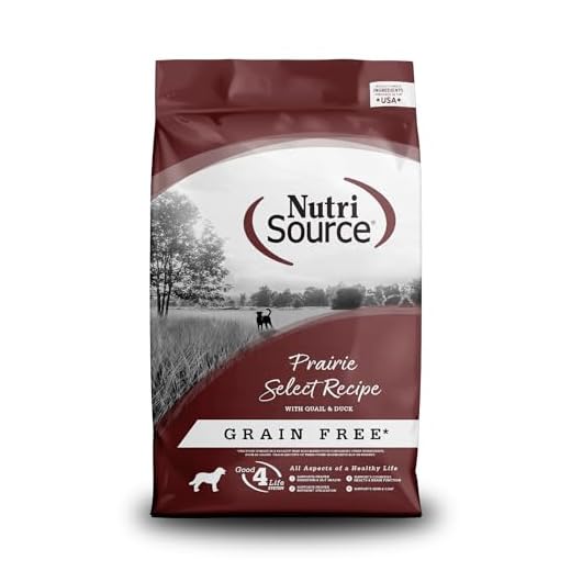 NutriSource Prairie Select Grain Free Dry Dog Food, Quail and Duck, 12LB