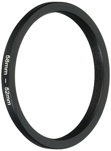 Anillo de reducción 58mm a 52mm con rosca de precisión metálica antirreflejos para ópticas