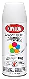 Krylon K05351707 ColorMaster Paint + Primer, Satin, Bright White, 12 oz.