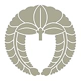 imoninn 家紋ステッカー【下り藤】001 カッティングタイプ <90mm> グレー色