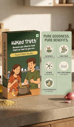 Image of Naked Truth Millet Noodles | Instant Whole Grain Millet Noodles | Healthy & Delicious | Easy-to-Cook Noodles for Snacks, Lunch & Dinner