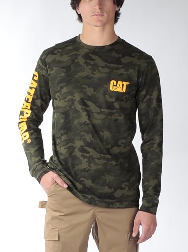 Caterpillar Men's Trademark Banner Long-Sleeve T-Shirt