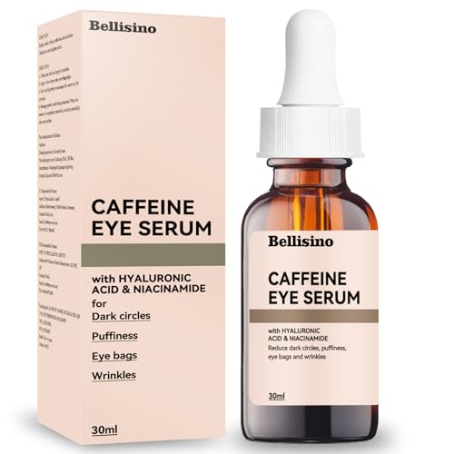 Sérum Contorno de Ojos con Ácido Hialurónico y Cafeína, Antiarrugas Hidratante para Hombres y Mujeres, Reducción de Ojeras y Bolsas, Cuidado Facial Diario (30ML)