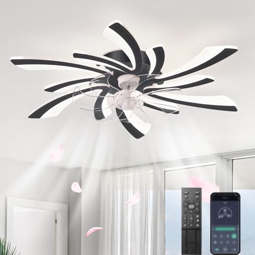 Plafonnier encastré ventilateur de plafond intelligent moderne pour chambre et salon