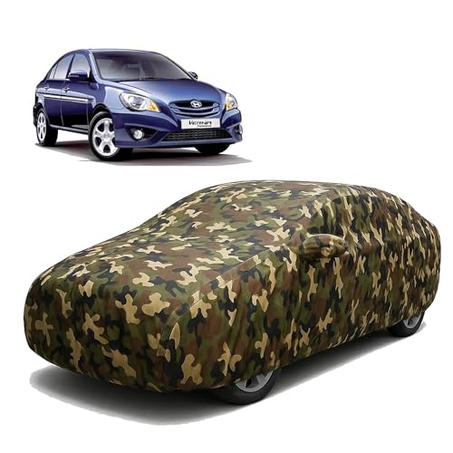 Image of Sulfar 100% Waterproof Car Body Cover for Hyundai Verna Transform - Triple-Stitched Dustproof UV, Heat & Rain Protection with Mirror Pockets, Full-Bottom Elastic & Free Storage Bag - All-Weather Indoo
