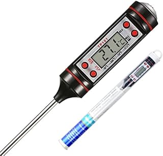 TOPWAY Cyfrowy wielofunkcyjny termometr z podświetlanym ekranem LCD i sondą ze stali nierdzewnej, idealny do gotowania w kuchni, pieczenia, w zestawie bateria