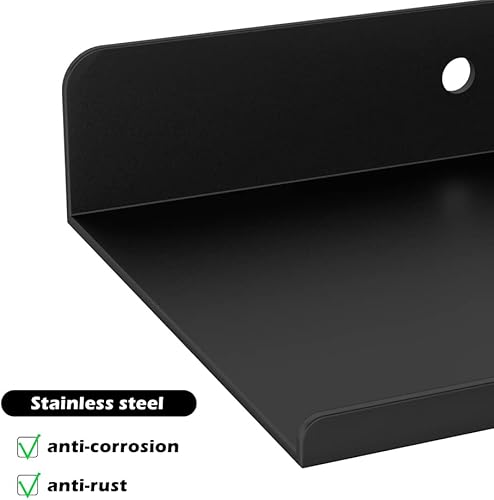 Miniatura 6 de Estantes flotantes de metal para pared estante colgante de metal estante de pared de metal estante industrial montado en la pared para decoraciones