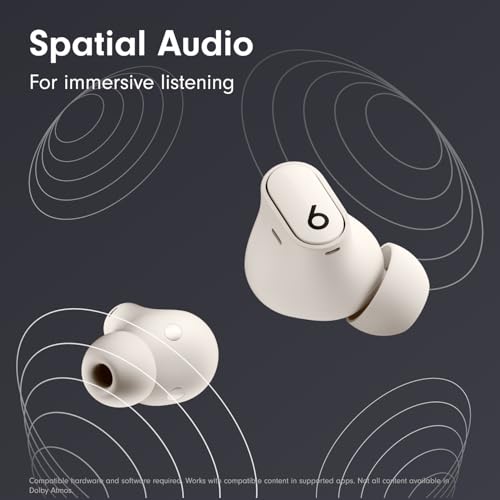 Beats Studio Buds + | True Wireless Noise Cancelling Earbuds, Enhanced Apple & Android Compatibility, Built-in Microphone, Sweat Resistant Bluetooth Headphones, Spatial Audio - Ivory by Beats - Used condition - Image 4