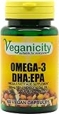 Veganicity Omega-3 DHA:EPA 500mg : Algal Oil Omega-3 Fatty Acid : 60 Vcaps, in a Planet-Friendly 99% Recycled Pot
