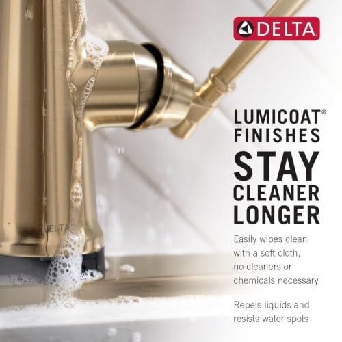 Delta Faucet Cassidy Gold Kitchen Faucet, Kitchen Faucets with Pull Down Sprayer, Kitchen Sink Faucet, Gold Faucet for Kitchen Sink with Magnetic Docking, Lumicoat Champagne Bronze 9197-CZ-PR-DST - image 9