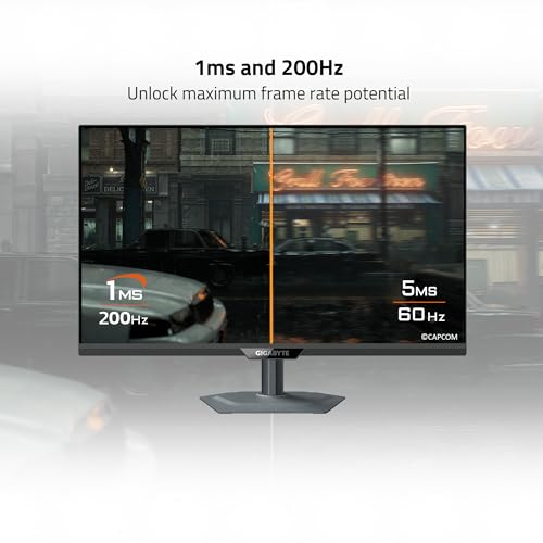Image of GIGABYTE - M27Q2-27 inch SS IPS Gaming Monitor - QHD 2560x1440-200Hz /OC 210Hz - 1ms GTG - AMD FreeSync Premium, G-SYNC Compatible - Type-C KVM - HDMI, DP, Type-C - Height and Tilt Adjustable - Black