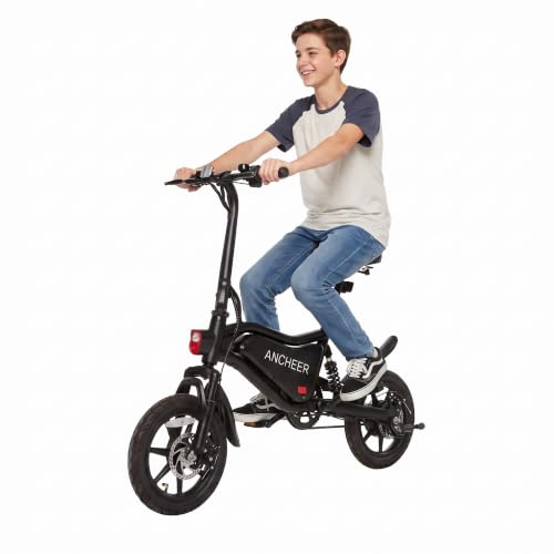 ANCHEER 14" Folding Electric Bike for Adults, 19.8MPH Commuter City Ebike image 1