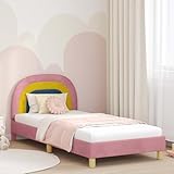 Matériau: Velours Générique Cadre de lit pour Enfants avec tête de lit Rose 90 x 190 cm,Meubles,Lits & Accessoires,Lits & Cadres de lit,Rose,27.85 KG,42011011