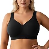 Sujetador de Soporte Total Sin Aros para Mujer Push Up Cobertura Completa Sin Costuras Talla Grande Ropa Interior Cómoda y Suave de Diario Transpirable de Alta Elasticidad n20