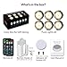 TECOMLIGHT LED Puck Lights with Remote Control, Battery Operated Wireless Closet Light, Under Cabinet Lighting Stick on Tap Push Lights, Color Changing Under Counter Light for Kitchen, 6 Pack - Black