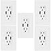TOPGREENER 4A High Speed USB Charger Receptacle 15A Tamper-Resistant Outlet, for iPhone X, iPhone 8/8 Plus, Samsung Galaxy and More, TU2154A, 5-Pack White