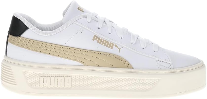PUMA Womens Smash V3 Platform Sneakers Shoes Casual - White