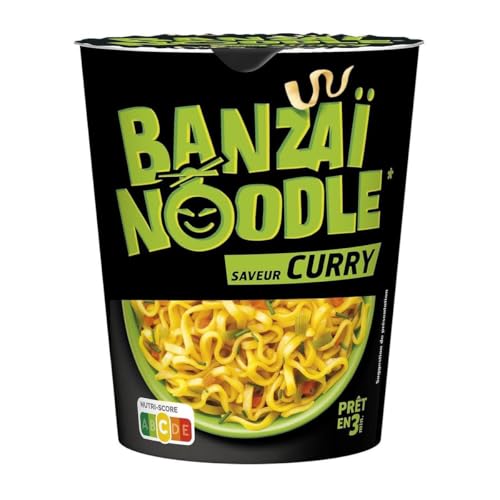 Nouilles Instantanées Curry LUSTUCRU Banzaï Noodle pot 67g repas express