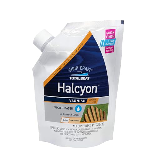 Totalboat Halcyon Water-based Marine Varnish  Fast-drying Polyurethane Wood F...