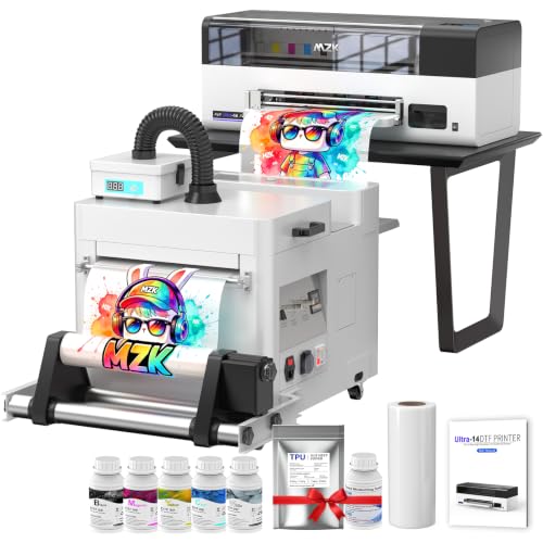 Image of MZK A3 Plus DTF Printer F1080 Printhead Durable and Anti-Blocking(XP600 Gen2),Automatic Timed Cleaning Mode+Ink Anti-Clog Filter (Black, A3 F1080 DTF Printer+Powder Shaker+Purifier)