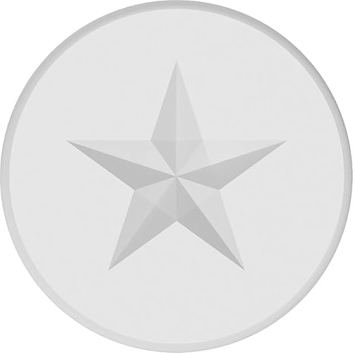 Vista 54 de Ekena Millwork ROSP060X060X075GRY08 Roseta estándar Grayson Star con borde redondeado, 6"W x 6"H x 3/4"P