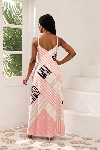 Image of vunahzma Womens Casual Fashion Sleeveless Plus Size Loose Long Sexy Maxi Dress with Pockets