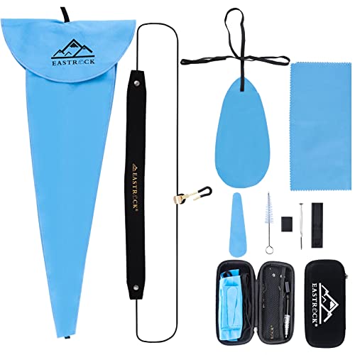 Eastrock Saxophone Cleaning Kit With Eva Case For Alto Tenor Sax Clarinet Flute And Other Wind & Woodwind Struments,Including Sax Cleaning Swab(4Pcs),Mouthpiece Brush,Neck Strap #TOP16