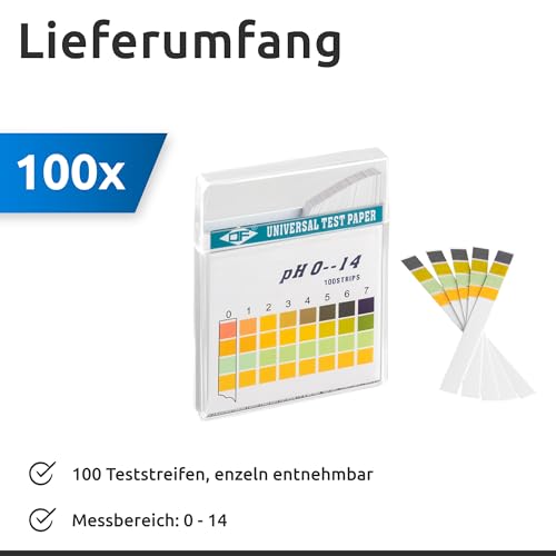 Ecence pH Teststreifen 100 Stück für vielseitige Messungen