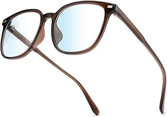 Blue Light Blocking Glasses, Non-Prescription PC Glasses, Dimmable Lens, Color Changing Outdoor Sunglasses, Indoor Transparent, Ultra Lightweight, UV Protection, Stylish, Womens, Mens