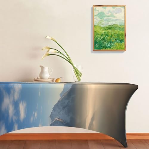 Nappe extensible en élasthanne 1,8 m rectangulaire Eagle Mountains pour table de buffet - 7
