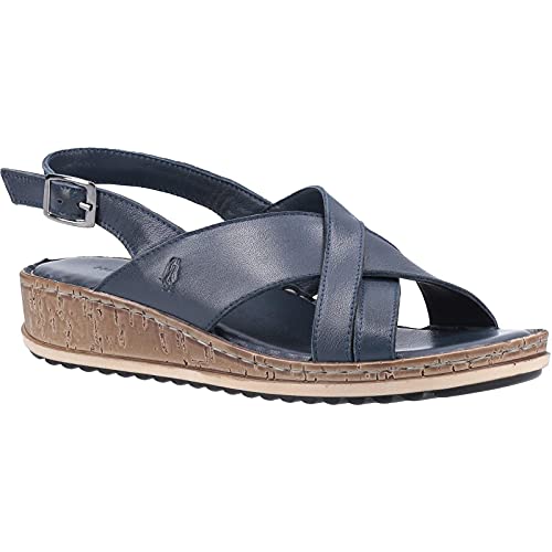 Hush Puppies Sandália anabela feminina, Azul marino, 7