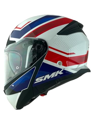 Casco Modular SMK Gullwing blanc bleu rouge idéal pour les longs voyages - 2