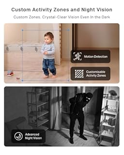 Tapo C210 2K 3MP Pan/Tilt Indoor Camera House Security Camera, WiFi Camera, No Monthly Fee, AI Detection, Dog Puppy Camera, Baby Camera Monitor, 360° View, Night Vision, Works with Alexa & Google