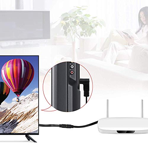 CERRXIAN 1FT Flat Slim Haute Vitesse HDMI Câble d'extension A femelle à 90 Degré Angle bas Un cordon mâle