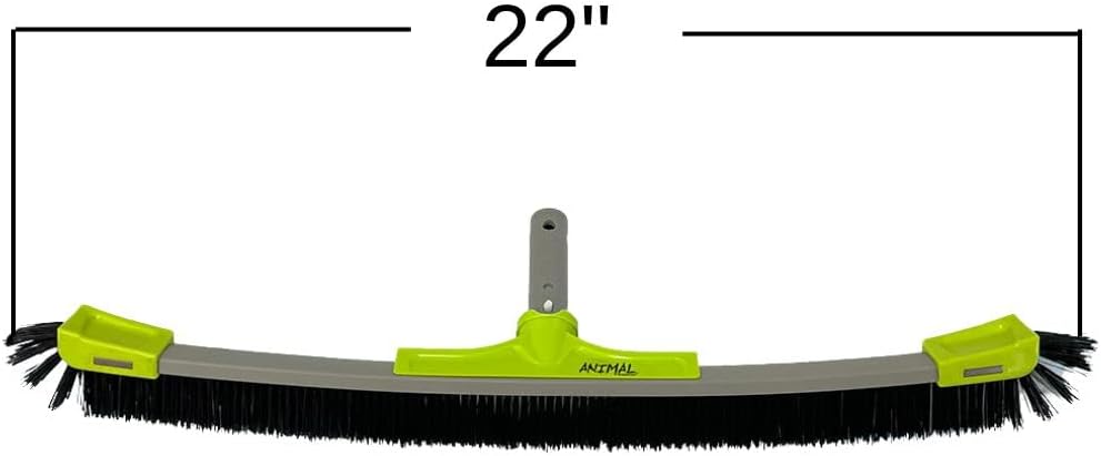 DPM Extreme PRO Heavy Duty Swimming Pool & Spa Brush Head 22" Vinyl Premium Bristle Flexible Pool Brushes for Cleaning Pool Walls Commercial Professional Grade Brush Speed Lock Spring Clip