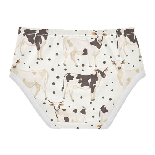 Wusikd Cows Polka Girls' Underwear Cotton Girls Briefs Soft Toddler Underwear 2T2