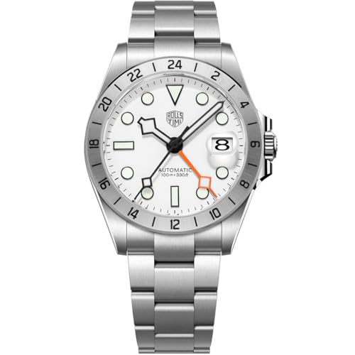 Image of LACZ DENTON Rollstimi RT7911 Men Automatic Watches Men Mechanical Wristwatches Japan NH34A Movement with 100M Waterproof Luminous Pointer (White)