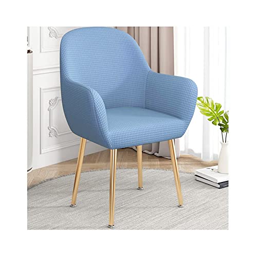 Juego de 6/4/2 fundas elásticas para sillas de cocina con reposabrazos curvos, color azul, 1 unidad, fundas elásticas para sillas de oficina