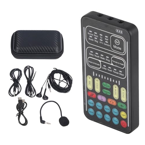 Juego de Cambiador de Voz I9, Tarjeta de Sonido Portátil para Grabaciones de Anclaje de Juegos, 8 Sonidos Diferentes, para Reproductor de PC de Juegos Telefónicos (versión Inglesa)