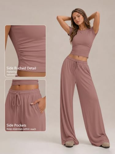 Image of Trendy Queen Women's 2 Piece Matching Summer Lounge Set with Pockets