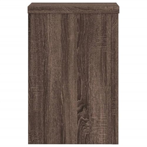 Support pour plantes anti-basculement chêne marron | Table à fleurs lestable lot de 2 - 7